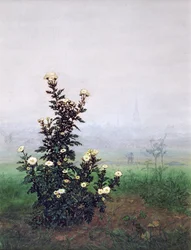 Blühende Chrysantheme mit Arbeiter, 1863